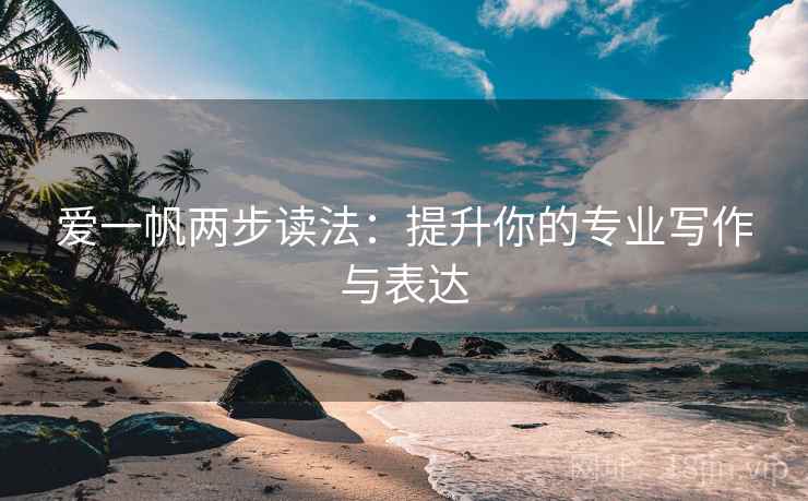 爱一帆两步读法：提升你的专业写作与表达  第1张