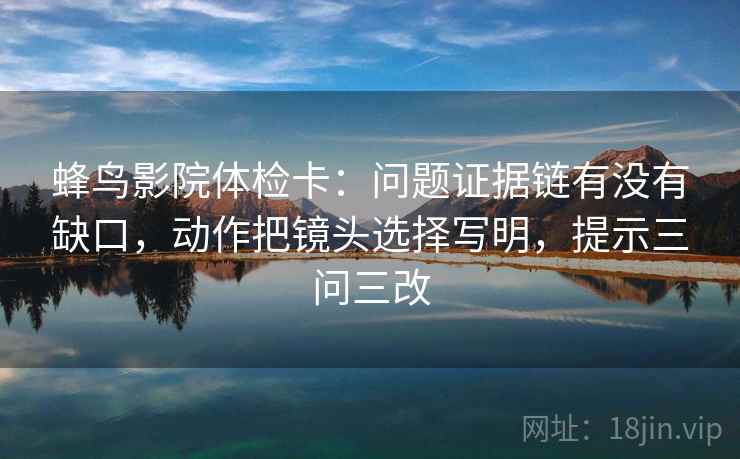 蜂鸟影院体检卡：问题证据链有没有缺口，动作把镜头选择写明，提示三问三改
