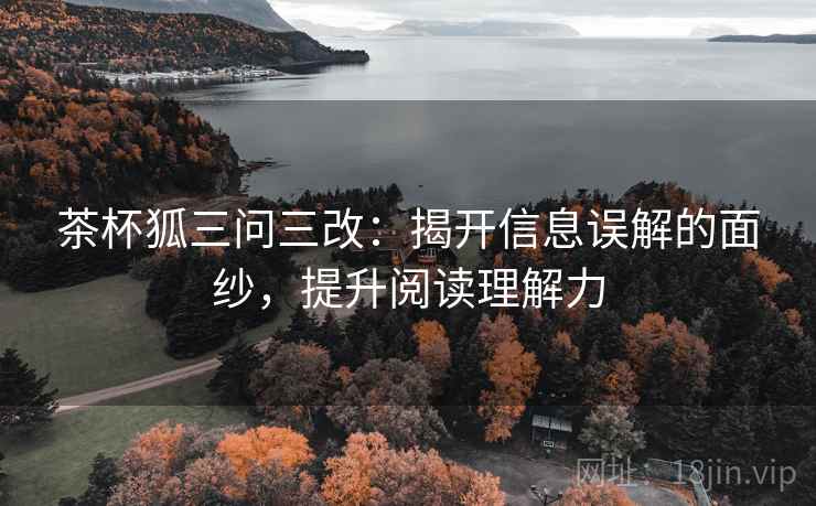 茶杯狐三问三改：揭开信息误解的面纱，提升阅读理解力  第2张
